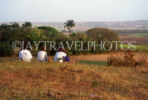 BARBADOS, countryside scenery near St George area, children resting after walk, BAR327JPL