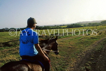BARBADOS, horse riding through fields, BAR319JPL