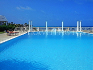 BARBADOS, hotel swimming pool and view towards sea, BAR1352JPL