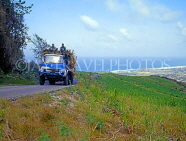 BARBADOS, truck along the country road, and coastal view, BAR567JPL
