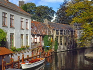 Belgium, BRUGES, 17th century building along Dyver Canal, BRG140JPL