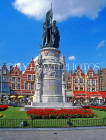Belgium, BRUGES, Market Square, Peter de Connick and Jan Breydel monument, BRG36JPL