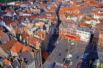 Belgium, BRUGES, Market Square, view from The Belfry, BEL307JPL