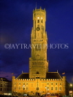 Belgium, BRUGES, The Belfry, night view, BEL239JPL