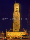 Belgium, BRUGES, The Belfry, night view, BEL240JPL