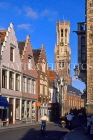 Belgium, BRUGES, The Belfry and gabled architecture, BEL291JPL