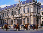 Belgium, BRUGES, The Burgh and horse drawn carriages, BEL57JPL