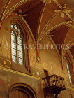Belgium, BRUGES, Town Hall interior, elaborate wooden ceiling of Gothic Hall, BEL237JPL