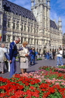 Belgium, BRUSSELS, Grand Place, flower market, BRS113JPL