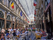 Belgium, BRUSSELS, St Hubert Shopping Arcade and cafes, BEL63JPL