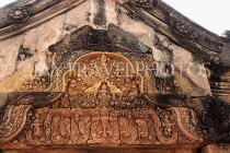 CAMBODIA, Angkor, Banteay Srei Temple, sandstone carvings, CAM1134JPL