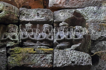 CAMBODIA, Angkor, Preah Khan Temple, bas-relief carvings, CAM1182JPL