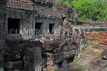 CAMBODIA, Angkor, Preah Khan Temple, small courtyard and bas-relief carvings, CAM1199JPL