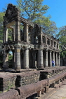 CAMBODIA, Angkor, Preah Khan Temple, two storey building with circular columns, CAM1151JPL