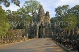 CAMBODIA, Angkor Wat, Angkor Thom temple, Bayon temple, statues, CAM119JPL