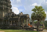 CAMBODIA, Angkor Wat, temple, and lake, CAM104JPL