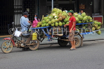 CAMBODIA, Phnom Penh, Phsar Chas (Market), mobile Coconut fruit stall, CAM1699JPL