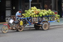 CAMBODIA, Phnom Penh, Phsar Chas (Market), mobile Coconut fruit stall, CAM1700JPL