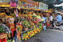 CAMBODIA, Phnom Penh, Phsar Thmey (Central Market), flower stalls, CAM2108JPL
