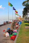 CAMBODIA, Phnom Penh, Sisowath Quay (riverside), food vendors, CAM1798JPL