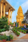 CAMBODIA, Phnom Penh, Wat Ounalom, temple buildings, stupa, CAM1897JPL