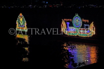 CAMBODIA, Phnom Penh, Water Festival, illuminated flotillas, Tonle Sap River, CAM1610JPL