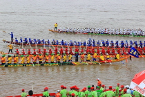 CAMBODIA, Phnom Penh, Water Festival, racing boats, Tonle Sap River, CAM1537JPL