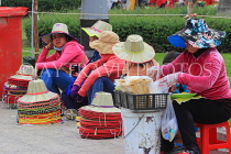 CAMBODIA, Phnom Penh, Water Festival, souvenir hat sellers, CAM1881JPL