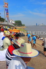 CAMBODIA, Phnom Penh, Water Festival, spectators by Tonle Sap River, CAM1621JPL