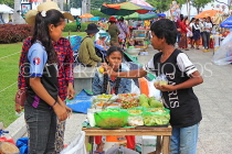 CAMBODIA, Phnom Penh, Water Festival, street food stalls by the riverside, CAM1861JPL