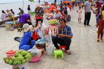 CAMBODIA, Phnom Penh, Water Festival, street food stalls by the riverside, CAM1864JPL