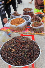 CAMBODIA, Phnom Penh, street food, stall selling fried insects, crickets, grubs, CAM2076JPL