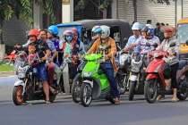 CAMBODIA, Phnom Penh, street scene, motorbike traffic, CAM1766JPL