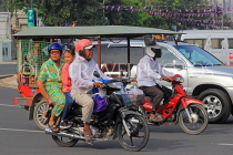 CAMBODIA, Phnom Penh, street scene, motorbike traffic, CAM1820JPL