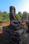 CAMBODIA, Siem Reap, Angkor, Pre Rup Temple, guardian lion statue, CAM1047JPL
