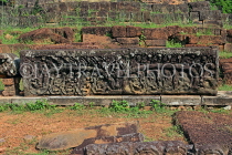CAMBODIA, Siem Reap, Angkor, Pre Rup Temple, ruins, bas-relief carvings, CAM1049JPL
