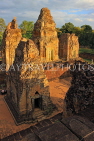 CAMBODIA, Siem Reap, Angkor, Pre Rup Temple, sunset view, from temple top, CAM1074JPL