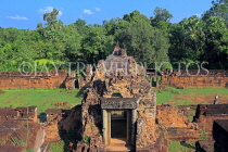 CAMBODIA, Siem Reap, Angkor, Pre Rup Temple, view from temple top, gopura, CAM1059JPL