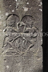 CAMBODIA, Siem Reap, Angkor Thom, Bayon Temple, Apsara carvings on pillars, CAM720JPL