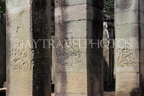 CAMBODIA, Siem Reap, Angkor Thom, Bayon Temple, Apsara carvings on pillars, CAM722JPL