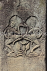 CAMBODIA, Siem Reap, Angkor Thom, Bayon Temple, Apsara carvings on pillars, CAM723JPL