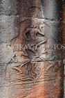 CAMBODIA, Siem Reap, Angkor Thom, Bayon Temple, Apsara carvings on pillars, CAM726JPL