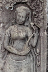 CAMBODIA, Siem Reap, Angkor Thom, Bayon Temple, Devata stone carving, CAM715JPL