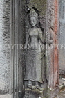 CAMBODIA, Siem Reap, Angkor Thom, Bayon Temple, Devata stone carving, CAM717JPL