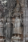 CAMBODIA, Siem Reap, Angkor Thom, Bayon Temple, Devata stone carving, CAM719JPL