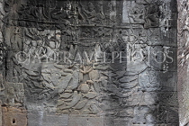CAMBODIA, Siem Reap, Angkor Thom, Bayon Temple, bas-relief galleries, CAM733JPL