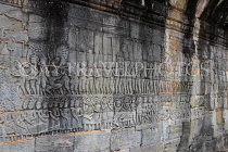 CAMBODIA, Siem Reap, Angkor Thom, Bayon Temple, bas-relief galleries, CAM734JPL