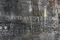 CAMBODIA, Siem Reap, Angkor Thom, Bayon Temple, bas-relief galleries, CAM735JPL