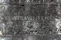 CAMBODIA, Siem Reap, Angkor Thom, Bayon Temple, bas-relief galleries, CAM736JPL