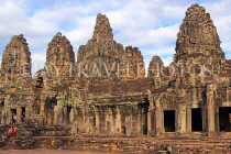 CAMBODIA, Siem Reap, Angkor Thom, Bayon Temple, evening light, CAM755JPL